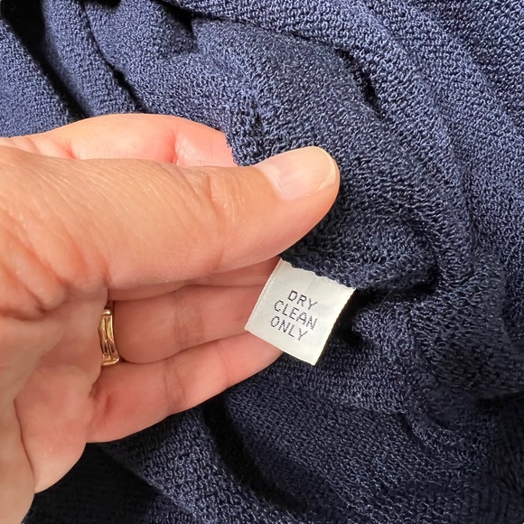 VINTAGE St John Marie Gray Blue Oversized Cardigan Blue Purple Medium - Picture 6 of 9